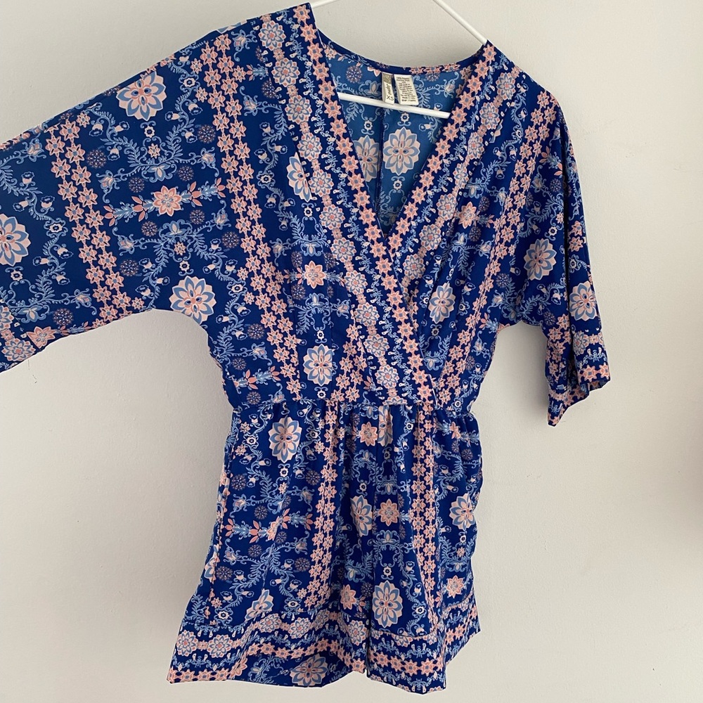 3/4 length sleeve romper
